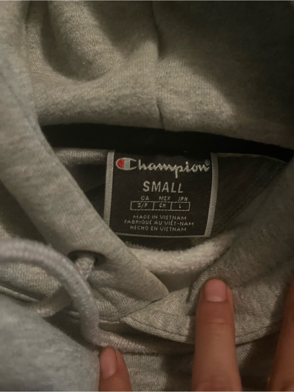 Champion Small Gray Zip-Up Hoodie